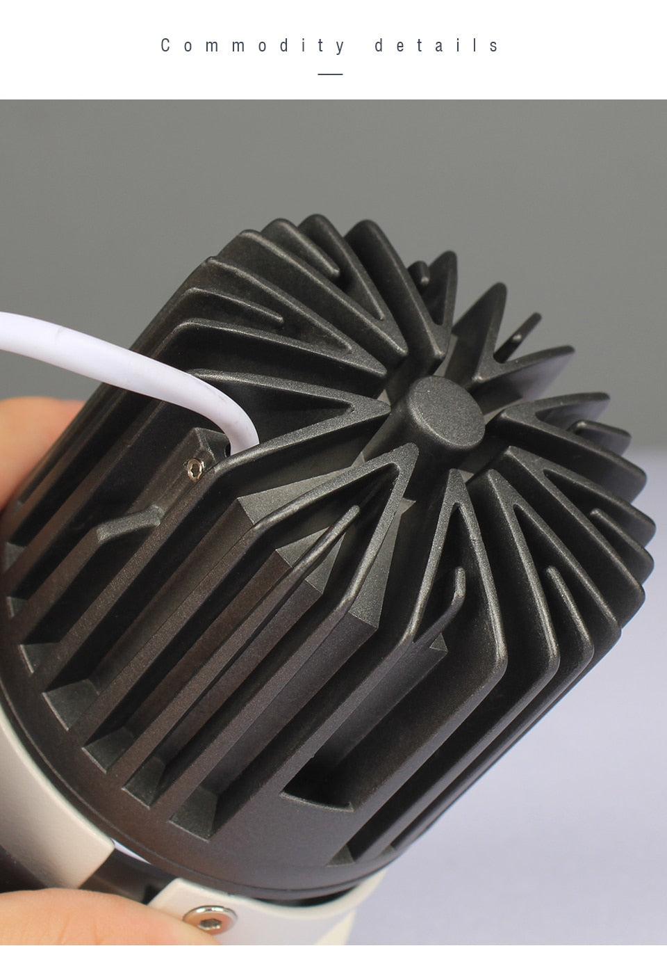 Aisilan Round Black Recessed LED Downlight cut out 7.5CM Built-in LED Narrow Border Spot light 7W for Indoor Lighting Chip