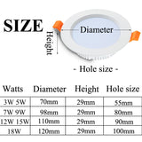 White Black LED Downlight 3W 5W 7W 9W 12W 15W 18W aluminum Recessed LED Spot Lighting Bedroom Kitchen Indoor led down light lamp