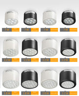 Adjustable angle Surface Mounted LED Downlights 7W 12W 18W High Power LED Ceiling Spot Light Kitchen Bathroom Downlights Lamp