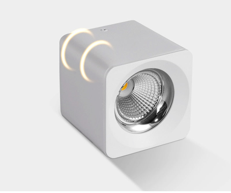 Square Dimmable COB LED Downlights 7W 9W 12W LED Ceiling Spot lights AC85~265V LED Ceiling Lamps Warm/Cold White Indoor Lighting