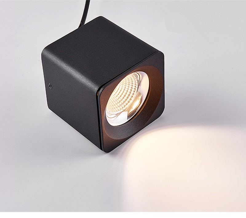 Square Dimmable COB LED Downlights 7W 9W 12W LED Ceiling Spot lights AC85~265V LED Ceiling Lamps Warm/Cold White Indoor Lighting