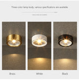 LED Downlight Surface Mounted Home Living Room Corridor Porch Hallway Aisle Embedded Brass Cob Downlight
