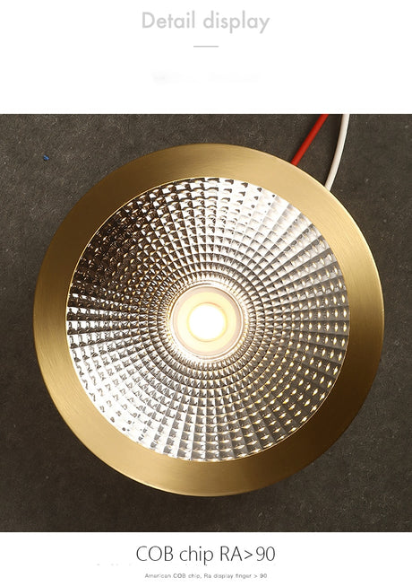 LED Downlight Surface Mounted Home Living Room Corridor Porch Hallway Aisle Embedded Brass Cob Downlight