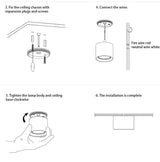 LED Downlight Surface Mounted Home Living Room Corridor Porch Hallway Aisle Embedded Brass Cob Downlight