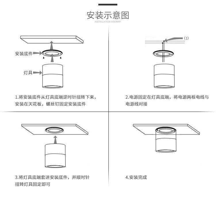 YRANK 10W 15W 20W COB LED Downlights Ceiling Lamps 360 Degree Rotation Adjustable Surface Mounted Dimmable AC110-220V