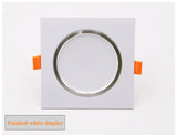 LED Downlights 3W 5W 7W 9W 12W AC85-265V Square Silver Black White LED Ceiling Lamp Down Light for Kitchen Home Indoor Lighting