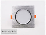 LED Downlights 3W 5W 7W 9W 12W AC85-265V Square Silver Black White LED Ceiling Lamp Down Light for Kitchen Home Indoor Lighting