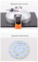 LED Downlights 3W 5W 7W 9W 12W AC85-265V Square Silver Black White LED Ceiling Lamp Down Light for Kitchen Home Indoor Lighting