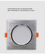 LED Downlights 3W 5W 7W 9W 12W AC85-265V Square Silver Black White LED Ceiling Lamp Down Light for Kitchen Home Indoor Lighting