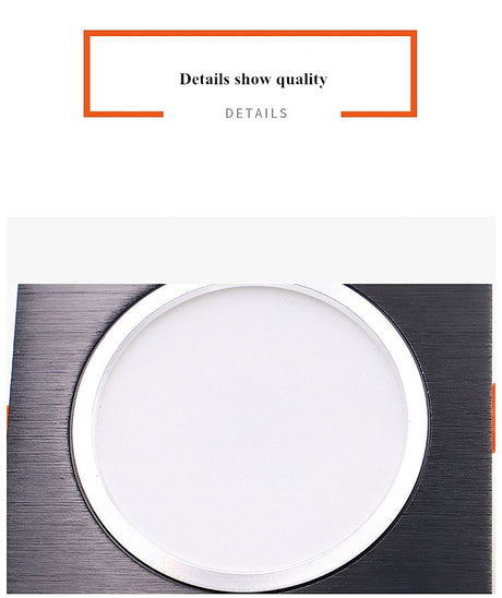 LED Downlights 3W 5W 7W 9W 12W AC85-265V Square Silver Black White LED Ceiling Lamp Down Light for Kitchen Home Indoor Lighting