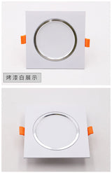 LED Downlights 3W 5W 7W 9W 12W AC85-265V Square Silver Black White LED Ceiling Lamp Down Light for Kitchen Home Indoor Lighting