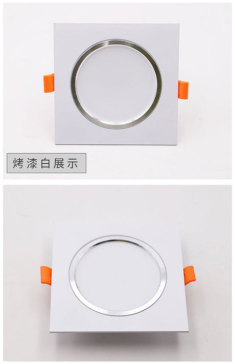 LED Downlights 3W 5W 7W 9W 12W AC85-265V Square Silver Black White LED Ceiling Lamp Down Light for Kitchen Home Indoor Lighting