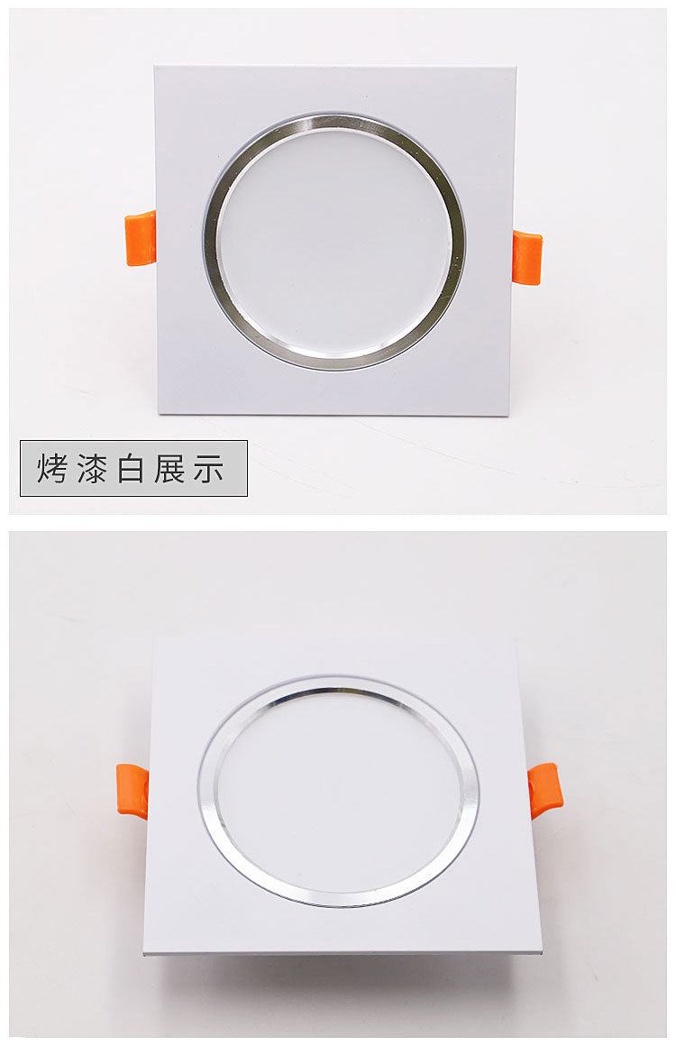 LED Downlights 3W 5W 7W 9W 12W AC85-265V Square Silver Black White LED Ceiling Lamp Down Light for Kitchen Home Indoor Lighting