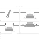 LED Downlights 3W 5W 7W 9W 12W AC85-265V Square Silver Black White LED Ceiling Lamp Down Light for Kitchen Home Indoor Lighting