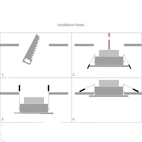 LED Downlights 3W 5W 7W 9W 12W AC85-265V Square Silver Black White LED Ceiling Lamp Down Light for Kitchen Home Indoor Lighting