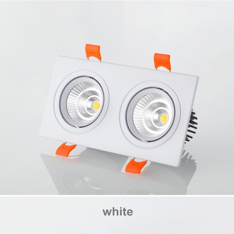 Double square Dimmable Led downlight light COB Ceiling Spotlight 1 PCS 14W 20W 24W 30W LED ceiling recessed Lights Indoor Lighting