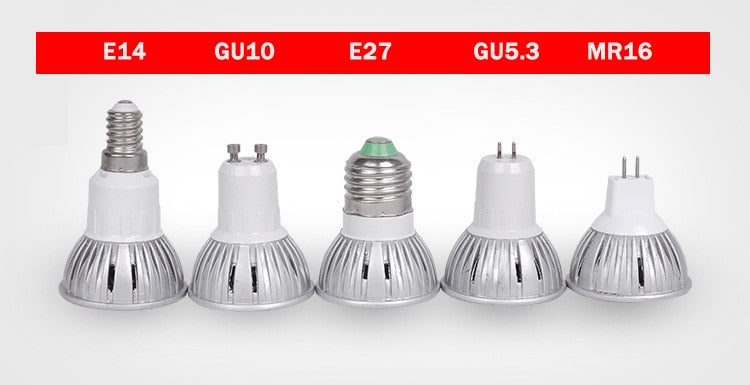 Super Bright 15W 12W 9W GU10 LED Bulbs Light 110V 220V Dimmable Led Spotlights Warm/Cool White LED downlight