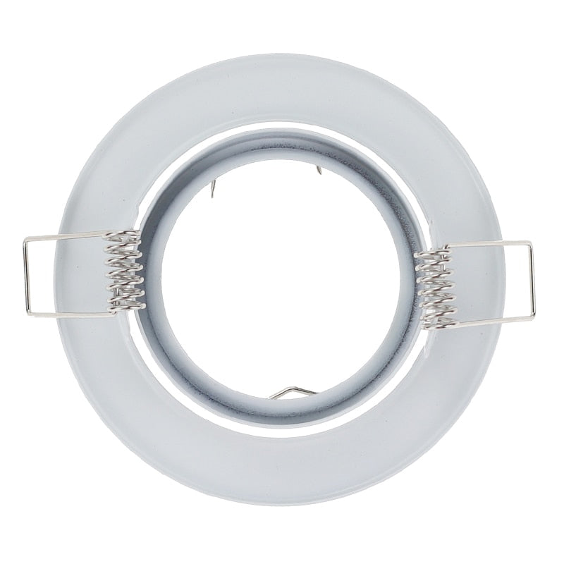 White Round GU10 Surface Mounting Aluminum Frame For Led Fixtures Downlight MR16 Fitting Mounting Ceiling Spot Lights Frame