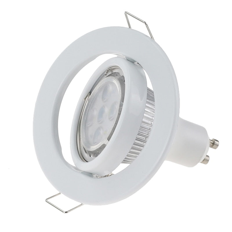 White Round GU10 Surface Mounting Aluminum Frame For Led Fixtures Downlight MR16 Fitting Mounting Ceiling Spot Lights Frame
