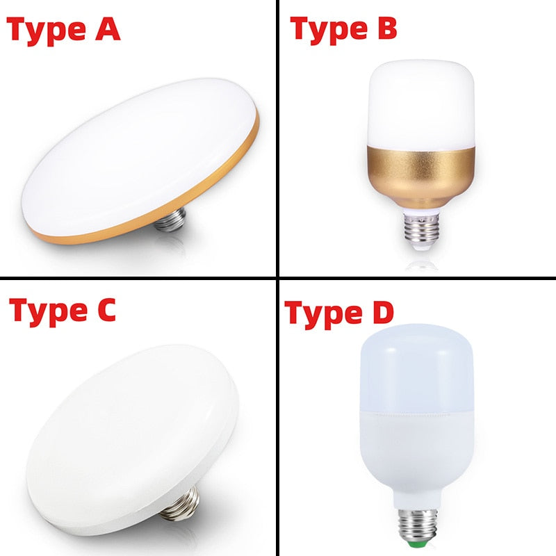 Led Bulb E27 LEDS Lamp 220V UFO Lights Bulb 15/20/30/40/50W  Super Bright Garage Light for Home Lighting Table Lamps Kitchen