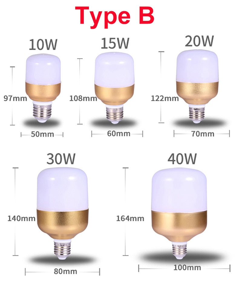 Led Bulb E27 LEDS Lamp 220V UFO Lights Bulb 15/20/30/40/50W  Super Bright Garage Light for Home Lighting Table Lamps Kitchen