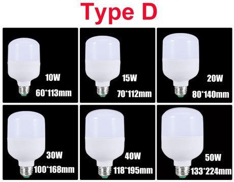 Led Bulb E27 LEDS Lamp 220V UFO Lights Bulb 15/20/30/40/50W  Super Bright Garage Light for Home Lighting Table Lamps Kitchen