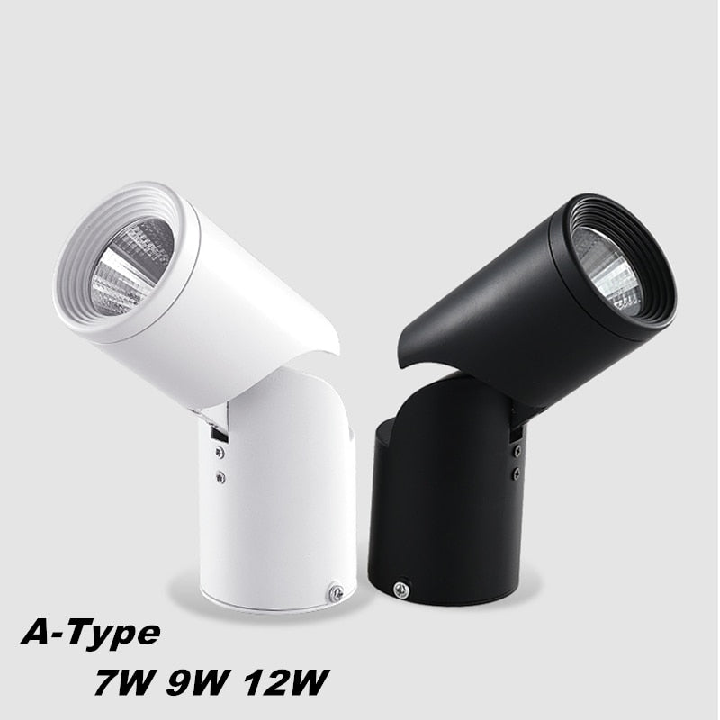 Dimmable Rotating LED Downlights 10W 15W 20W COB LED Ceiling Spot Lights AC110-220V LED Wall Lamp Warm Cold White Indoor Lighting