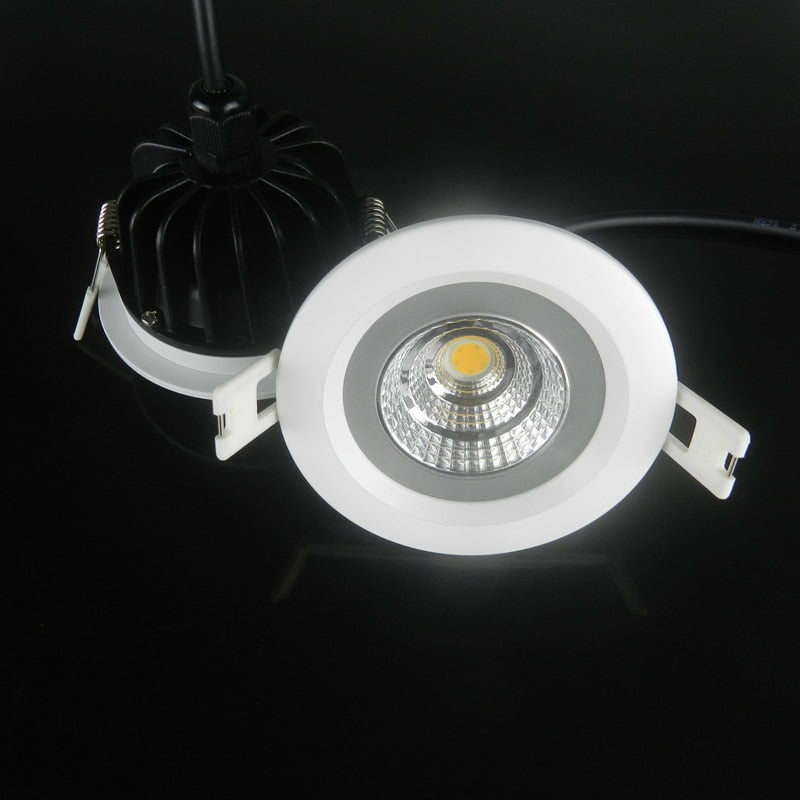 Dimmable COB LED Ceiling down Light round Recessed Led Downlight IP65 Waterproof 5w 7w 9w 12w  AC220-265V home decor lighting
