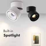 Led Downlight Surface Mounted indoor Led Ceiling Lamp 360° Rotatable And Foldable Led Spot Lighting 7W 10W 12W 15W AC110V 220V
