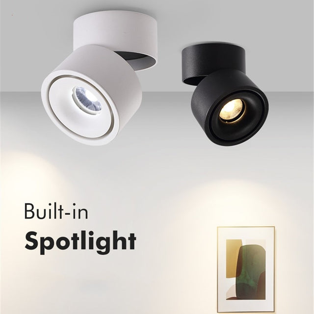 Led Downlight Surface Mounted indoor Led Ceiling Lamp 360° Rotatable And Foldable Led Spot Lighting 7W 10W 12W 15W AC110V 220V