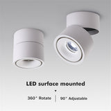 Led Downlight Surface Mounted indoor Led Ceiling Lamp 360° Rotatable And Foldable Led Spot Lighting 7W 10W 12W 15W AC110V 220V