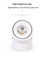 Led Downlight Surface Mounted indoor Led Ceiling Lamp 360° Rotatable And Foldable Led Spot Lighting 7W 10W 12W 15W AC110V 220V