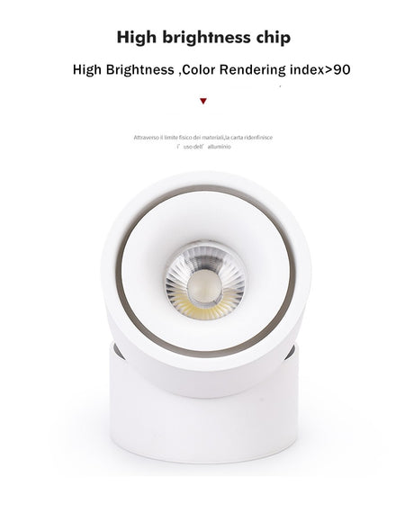 Led Downlight Surface Mounted indoor Led Ceiling Lamp 360° Rotatable And Foldable Led Spot Lighting 7W 10W 12W 15W AC110V 220V