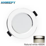 LED Downlight Natural Color Recessed Kitchen Bathroom Lamp 220V 230V 5W 7W 9W 12W LED Down Lights Warm Cool White
