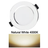 LED Downlight Natural Color Recessed Kitchen Bathroom Lamp 220V 230V 5W 7W 9W 12W LED Down Lights Warm Cool White