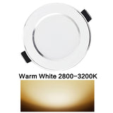 LED Downlight Natural Color Recessed Kitchen Bathroom Lamp 220V 230V 5W 7W 9W 12W LED Down Lights Warm Cool White