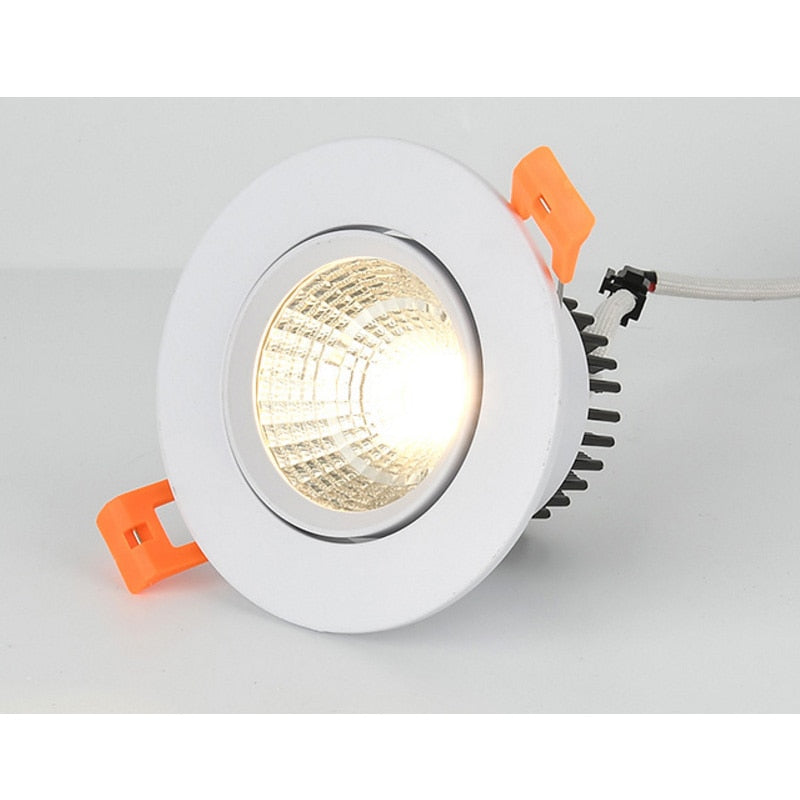 White Black LED COB Spotlight Ceiling lamp AC85-265V 3W 5W 7W 9W 12W 15W Aluminum recessed downlights round led panel light Spot
