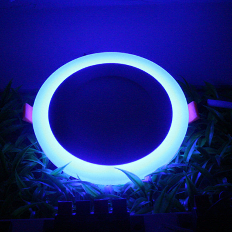 LED 6W 9W 16W 24W Ceiling Recessed panel Light Painel lamp home decoration round square Led Panel Downlight Blue+White 2 colors