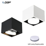 DBF Angle Adjust Square LED Surface Mount Downlight with Replaceable LED Lamp 7W 9W 12W LED Spot Light for Living room Bedroom