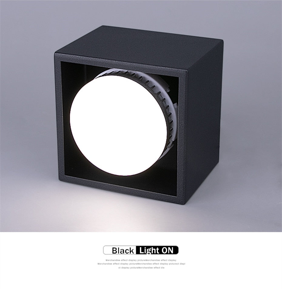 DBF Angle Adjust Square LED Surface Mount Downlight with Replaceable LED Lamp 7W 9W 12W LED Spot Light for Living room Bedroom