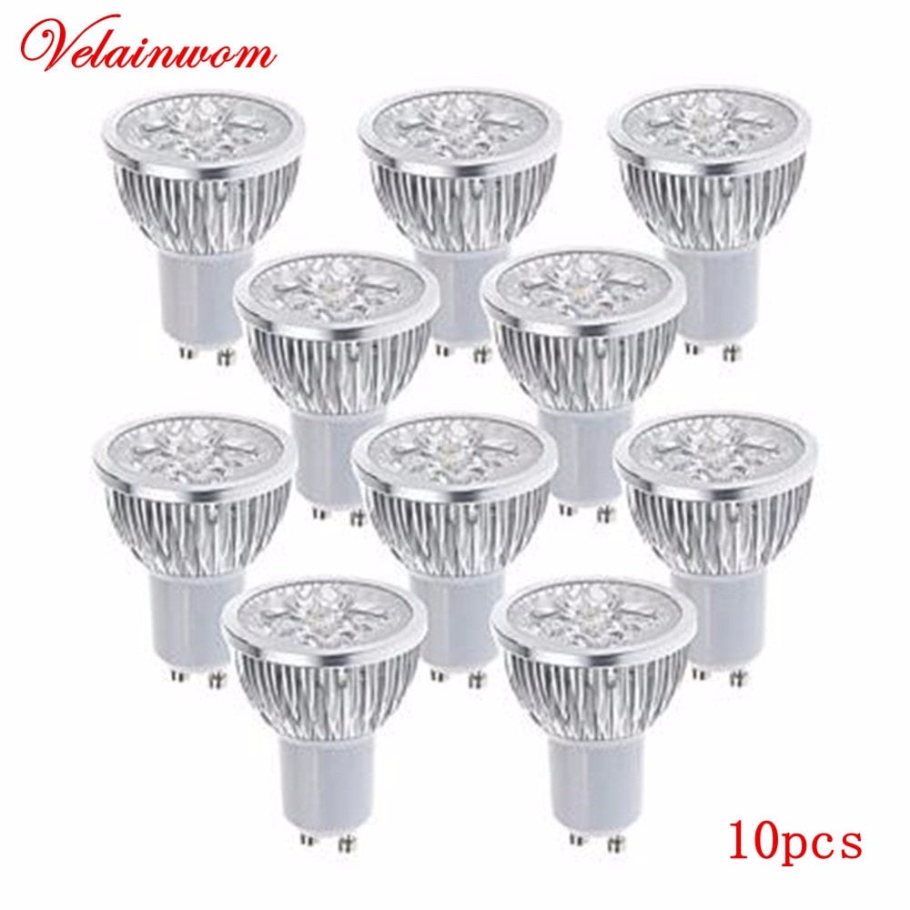 Spotlight Bulb Dimmable 3W 4W 5W AC85-265V GU10/GU5.3 High Power Warm/Cold White LED Lamp 10Pcs/Lot Downlight