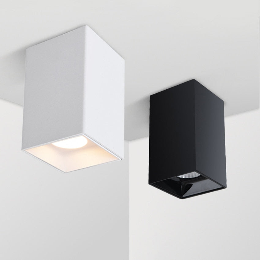 LED Downlight 3W 5W 7W 12W Surface Mounted Ceiling Lamps AC85-260V White/Black Spot Light for Living Room Bedroom Hallway BL900