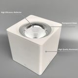 DBF Square White/Black No-Cut Surface Mounted Downlight High Power 10W 20W 30W Ceiling Spot Light 3000K/4000K/6000K AC110V 220V
