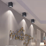 DBF Square White/Black No-Cut Surface Mounted Downlight High Power 10W 20W 30W Ceiling Spot Light 3000K/4000K/6000K AC110V 220V