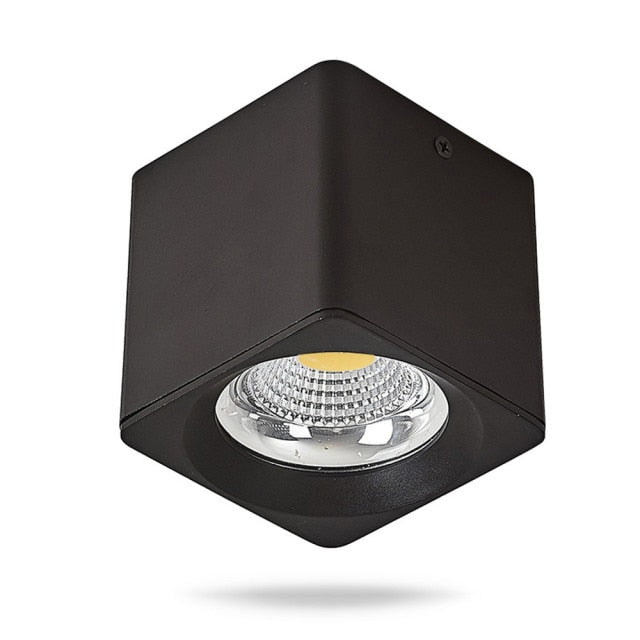 DBF Square White/Black No-Cut Surface Mounted Downlight High Power 10W 20W 30W Ceiling Spot Light 3000K/4000K/6000K AC110V 220V