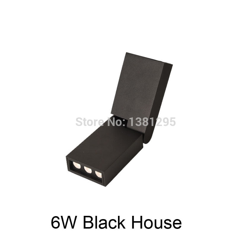 LED Surface Mounted 1PCS Downlight Spotlight 12W Black White Rotatable 3000K 4000K 6000K Home Lamp Adjustable Ceiling Spot Light