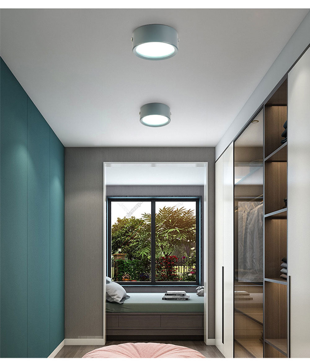 Hartisan LED Downlight Led Spotlight Circular Candy-colored 220V 3W 7W 12W Balcony Chandelier Corridor Indoor Spot Ceiling Light