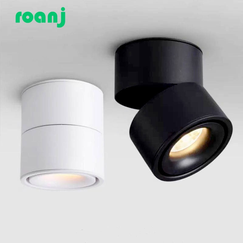 Foldable 360-degree rotating surface mounted LED downlight ceiling light AC85-265V 5W 7W 10W 12W LED ceiling spotlight dimmable