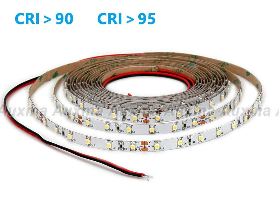 LED Strip light 3528 60LEDs/m CRI95 CRI90 IP20,DC12V/24V 300LEDs/Reel,5meter/Reel Non-waterproof for indoor living room bedroom hotel
