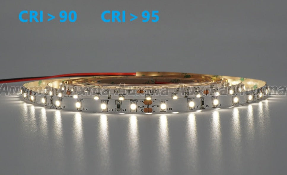 LED Strip light 3528 60LEDs/m CRI95 CRI90 IP20,DC12V/24V 300LEDs/Reel,5meter/Reel Non-waterproof for indoor living room bedroom hotel